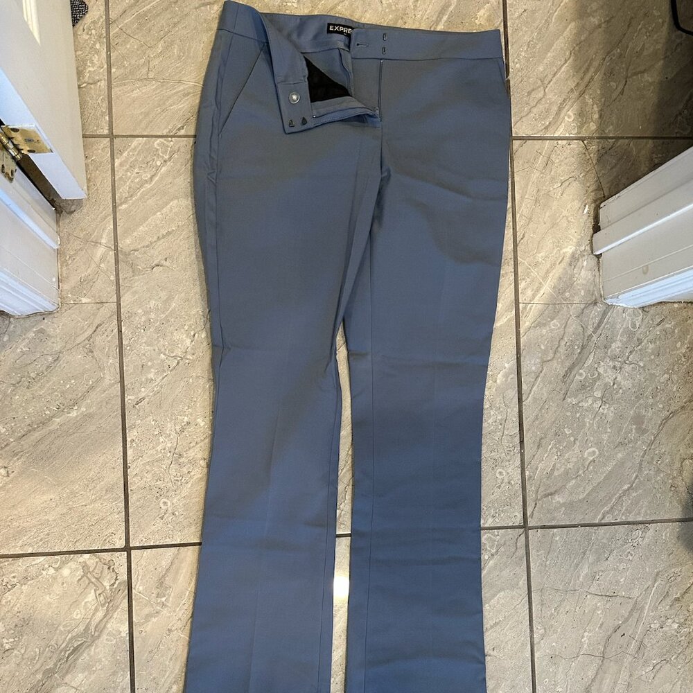 Express Columnist Barely Boot Pants – Mid Rise – Slate Blue – Women’s 10